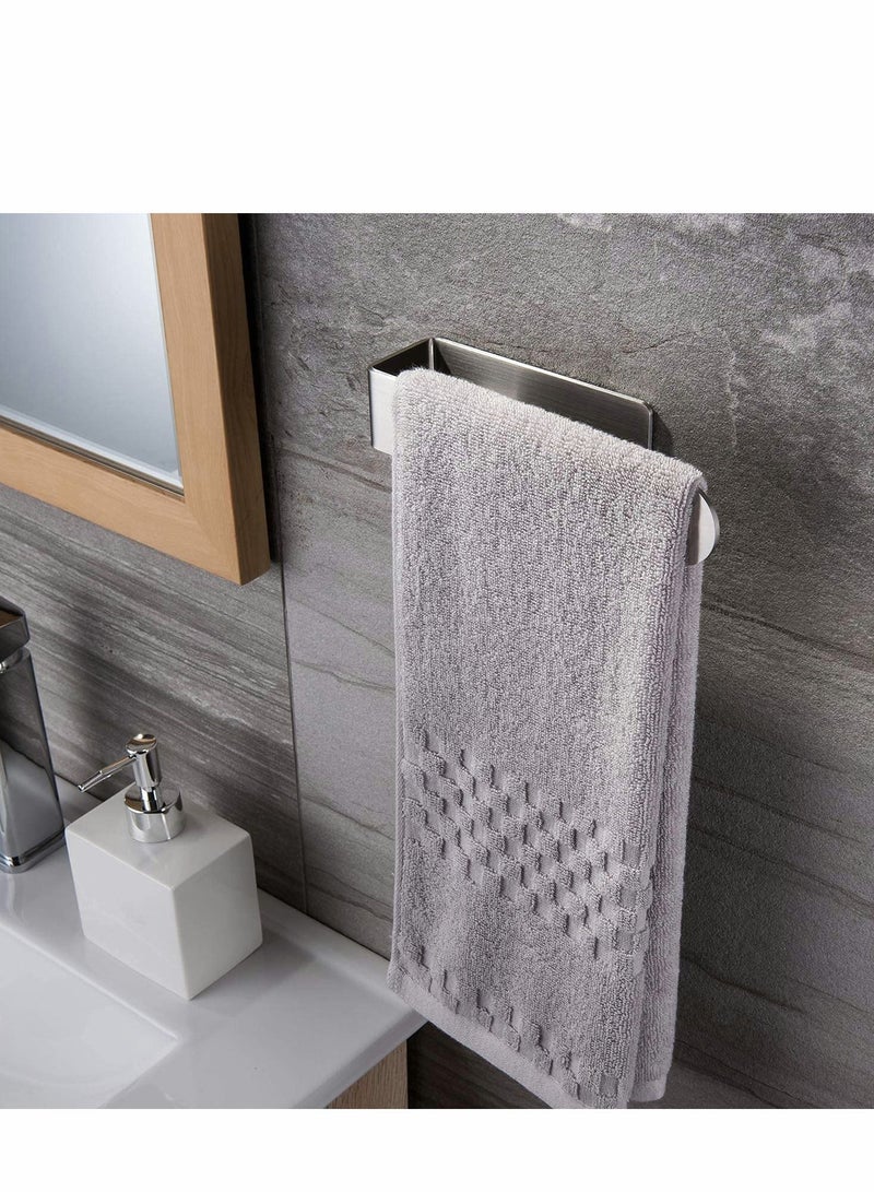 Y&D Hand Towel Holder/Hand Ring - Self Adhesive Bathroom Bar Stick on Wall, 304 Stainless Steel Brushed (Short)  - Image 2