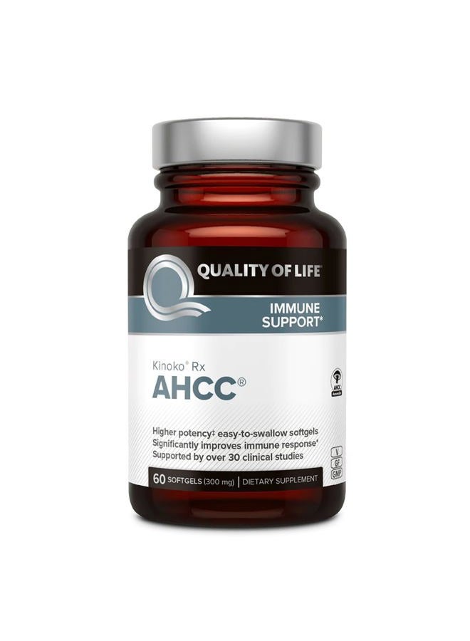 Quality of Life Labs, AHCC RX, 300 mg, 60 Softgels - Image 1