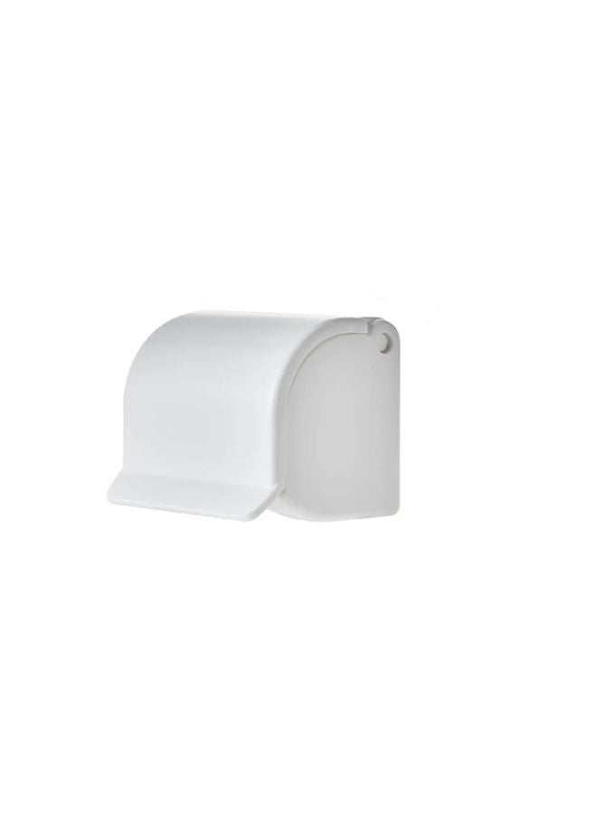 حامل ماكينة الحلاقة الأبيض المثبت على الحائط مع منظم الحمام اللاصق وممصات الشفط - Image 1