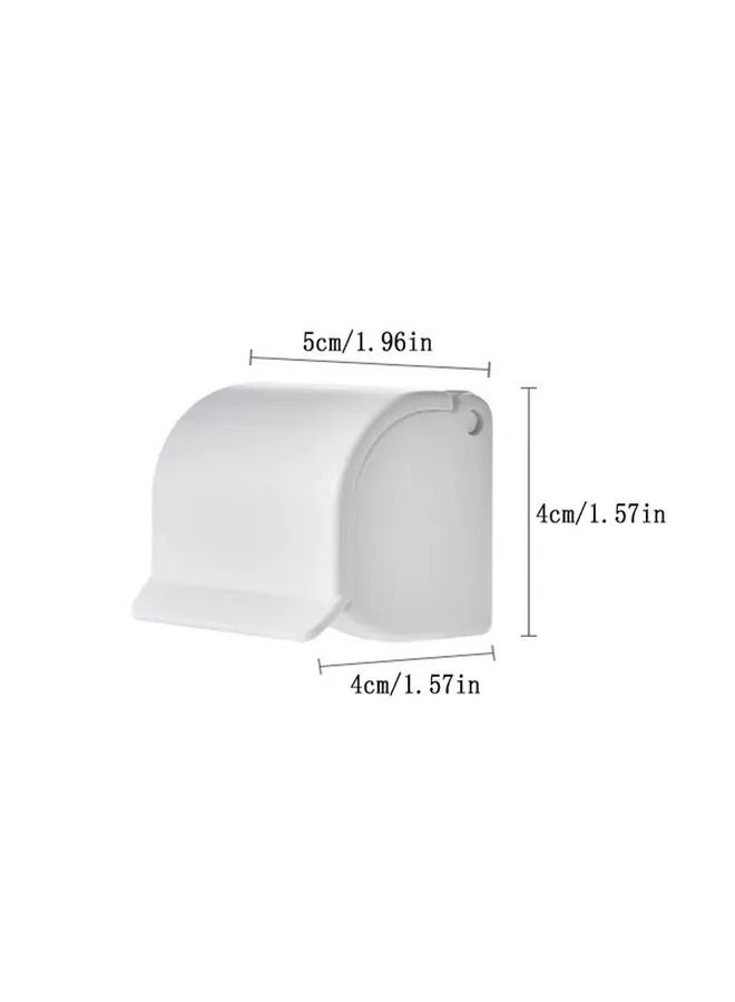 حامل ماكينة الحلاقة الأبيض المثبت على الحائط مع منظم الحمام اللاصق وممصات الشفط - Image 5