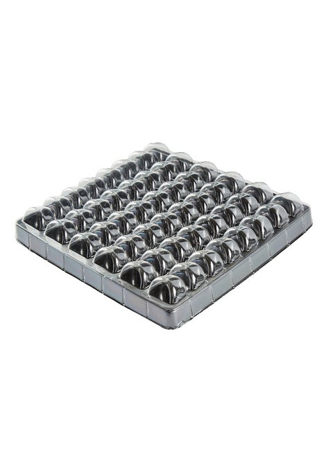 13.2 x 13.2 x 2 Inch Macaron Containers, 100 Shockproof Macaron Boxes - Fits 48 Macarons, With Clear Lids, Black Plastic Macaron Boxes, Use At Bakeries or Parties, For Gifting