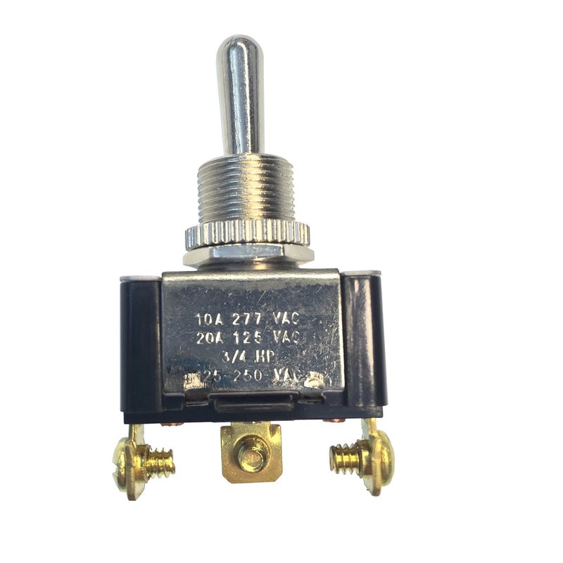 Gardner Bender GSW-117 Heavy-Duty Electrical Toggle Switch, SPDT, Mom ON-OFF-Mom-ON, 20 A/125V AC, Screw Terminal - Image 1