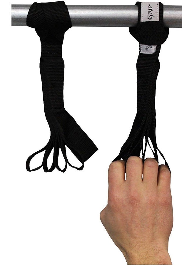 Core Prodigy Talon Pull Up Grip Strength Straps - Nylon Finger and Thumb Loops for Grip Training, Rock Climbing, Hand and Arm Strengthener (Black) - Image 4