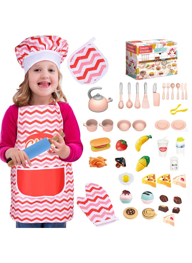 مجموعة ألعاب مطبخ بيت اللعب للأطفال، أدوات طبخ صغيرة للمطبخ - اللون: 168-58 - Image 1