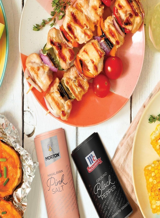 Morton Himalayan Pink Salt (4 oz) & McCormick Ground Pepper (1.25 oz) Shaker Set, 2-Pack, All-Purpose Salt and Pepper for Cooking, Seasoning & Finishing - Image 3