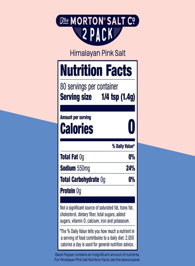 Morton Himalayan Pink Salt (4 oz) & McCormick Ground Pepper (1.25 oz) Shaker Set, 2-Pack, All-Purpose Salt and Pepper for Cooking, Seasoning & Finishing - Image 4