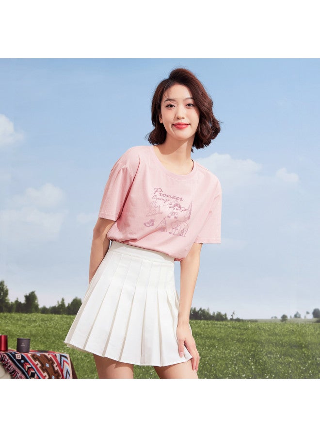 Fun Print Comfortable Cotton T-shirt outdoor Fashion Short Sleeve Top 2025 Summer Trendy Round Neck Tee - Image 3