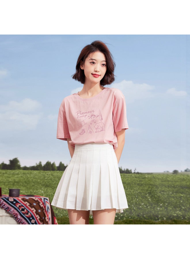 Fun Print Comfortable Cotton T-shirt outdoor Fashion Short Sleeve Top 2025 Summer Trendy Round Neck Tee - Image 2