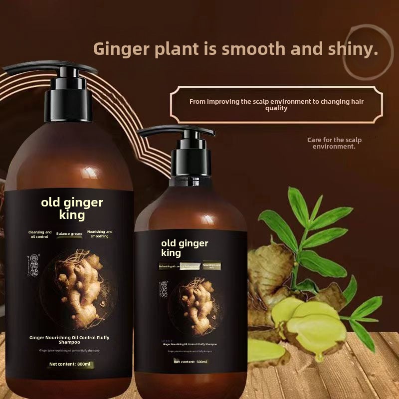 Ginger Shampoo Oil Control Anti-dandruff Fluffy Reduce Hair Loss Solid Hair Old Ginger Wang Shampoo Conditioner(Old Jiang Wang Shampoo 300ml) - Image 3