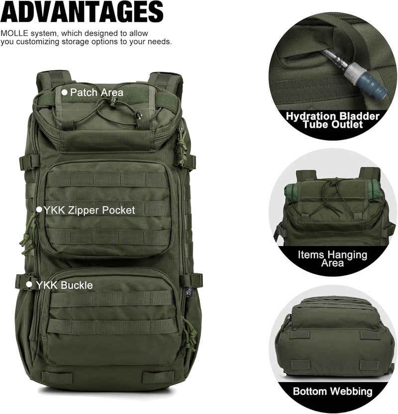 Mardingtop Tactical Backpacks Molle Hiking daypacks for Motorcycle Camping Hiking Military Traveling,25L Backpack - Image 4