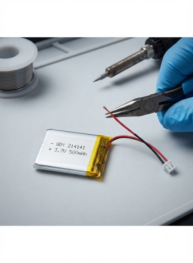 KNP 214141 Li-Po Rechargeable Battery 3.7V 500mAh with Protection Circuit & JST Connector - Image 2