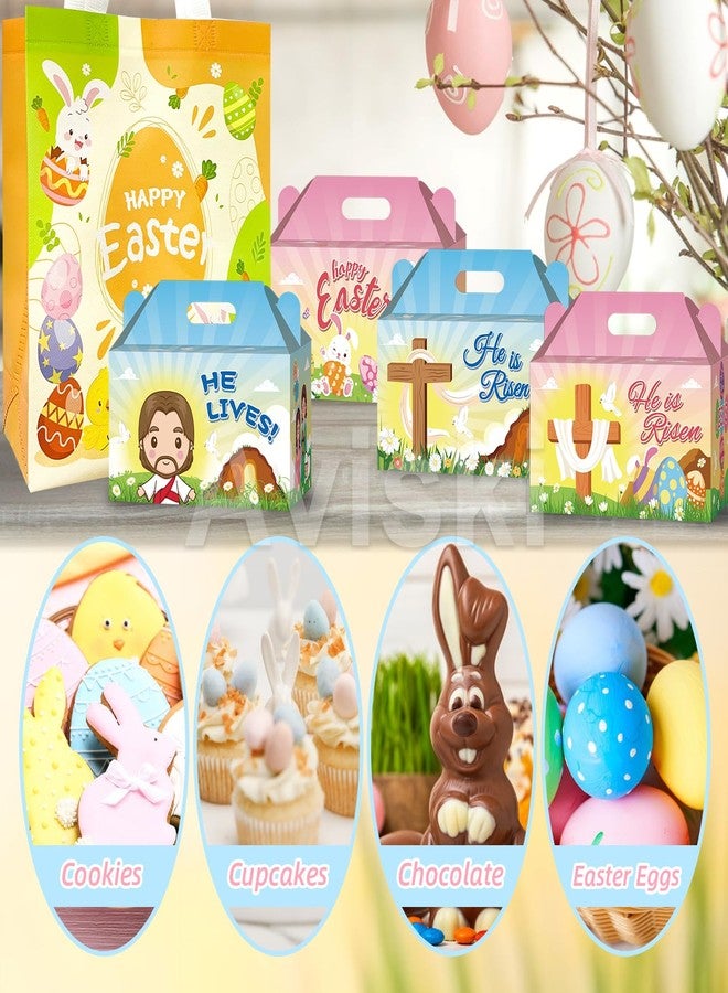 Aviski 12 Pieces He is Risen Treat Boxes, Easter Candy Boxes, Religious Christian Cookie Gift wrapping, Recycled Cardboard Box for Candy, Cookies and Party Favors - Image 4