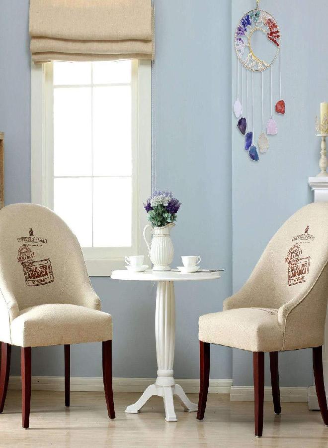 SUNYIK Tree of Life Raw Stone Wind Chimes Outdoor Indoor, Handmade 7 Chakra Stone Healing Crystal Wall Hanging Ornament Decoration for Home Office, 7 Chakra - Image 2