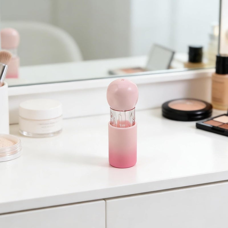 8pcs Empty Gradient Pink Lip Gloss Tubes, Refillable Lip Gloss Container with Wand Applicator, cOil Tint Bottles Container for Home Or Salon Use - Image 2