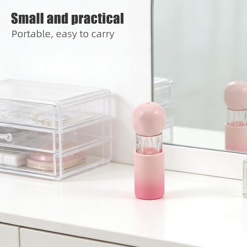 8pcs Empty Gradient Pink Lip Gloss Tubes, Refillable Lip Gloss Container with Wand Applicator, cOil Tint Bottles Container for Home Or Salon Use - Image 3
