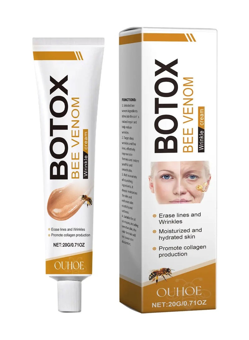 OUHOE كريم تجاعيد سم النحل، مرطب للوجه والرقبة مضاد للشيخوخة، كريم لت firming الجسم - Image 1