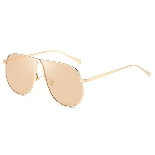 SODQW Oversized Aviator Sunglasses for Women Trendy Fashion Gold Metal 2026 Sun Glasses for Driving with UV Protection - Image 1
