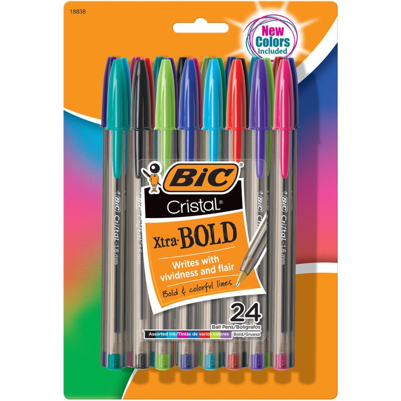 BIC Cristal Bold Ball Pen 24pk Assorted - Image 1