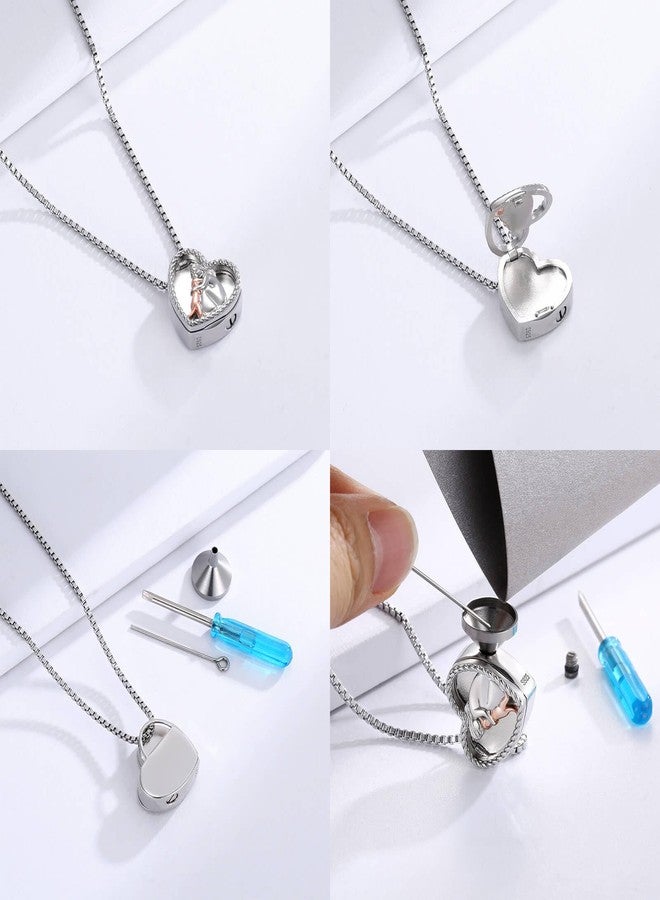 APOTIE Sterling Silver Dog Urn Necklace for Pet Ashes - S925 Pet fur Cremation Memorial Keepsake Pendant Jewelry Gifts for Women Loss Puppy (Dog Urn Locket Necklace) - Image 4