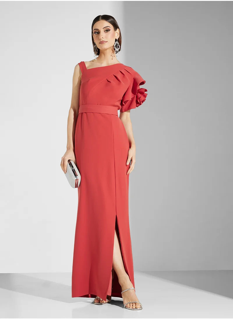 ايرا One Shoulder Side Slit Dress