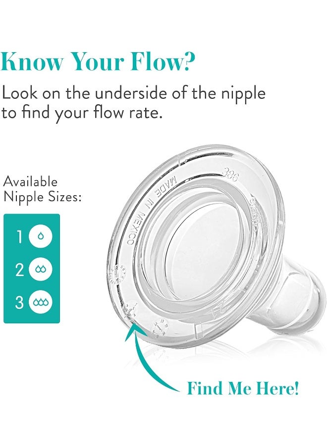 إيفن فلو Evenflo 4 Pack Classic Silicone Nipple, Slow Flow - Image 3