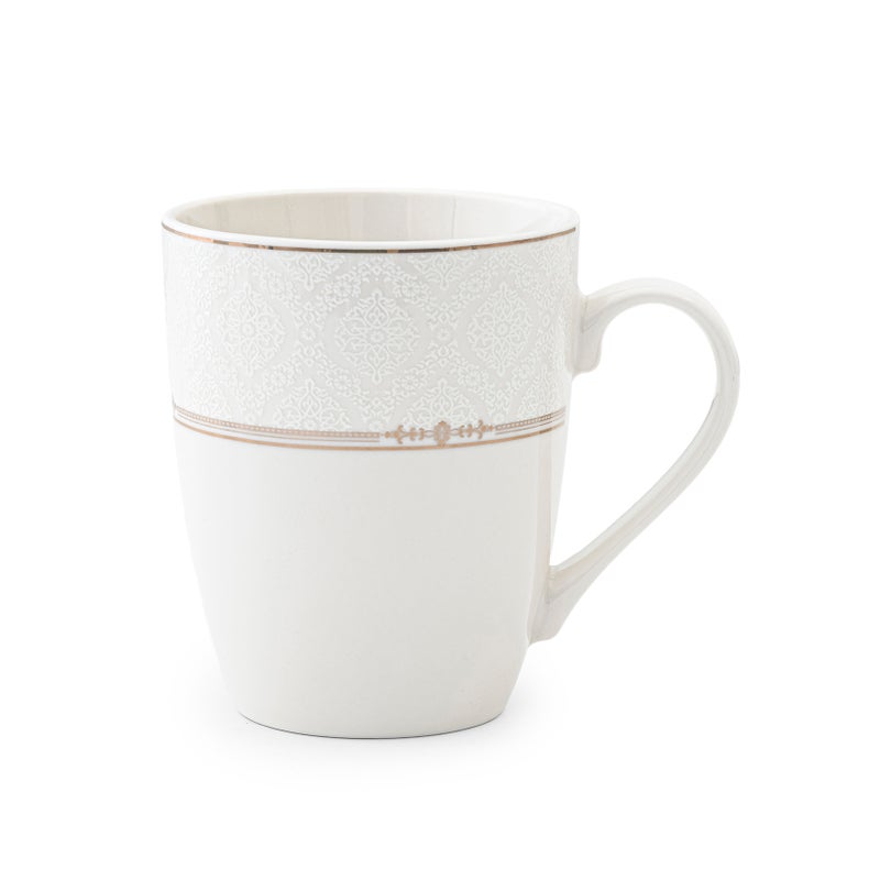 Shallow ISLA New Bone China Mug 355 ml  Classic White Coffee & Tea Mug for Daily Use, Brunch, Coffee Station, Ramadan, Eid, Diwali & Gifting - Image 1