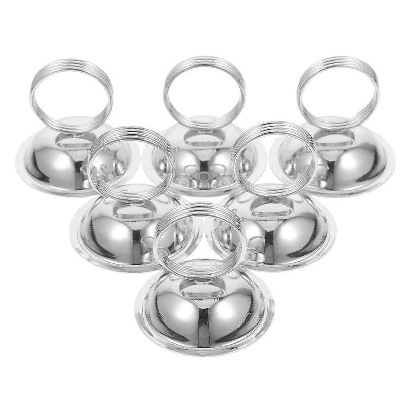 6pcs Stainless Steel Table Number Holders with Semi Circle Base for Wedding Restaurant Display - Image 2