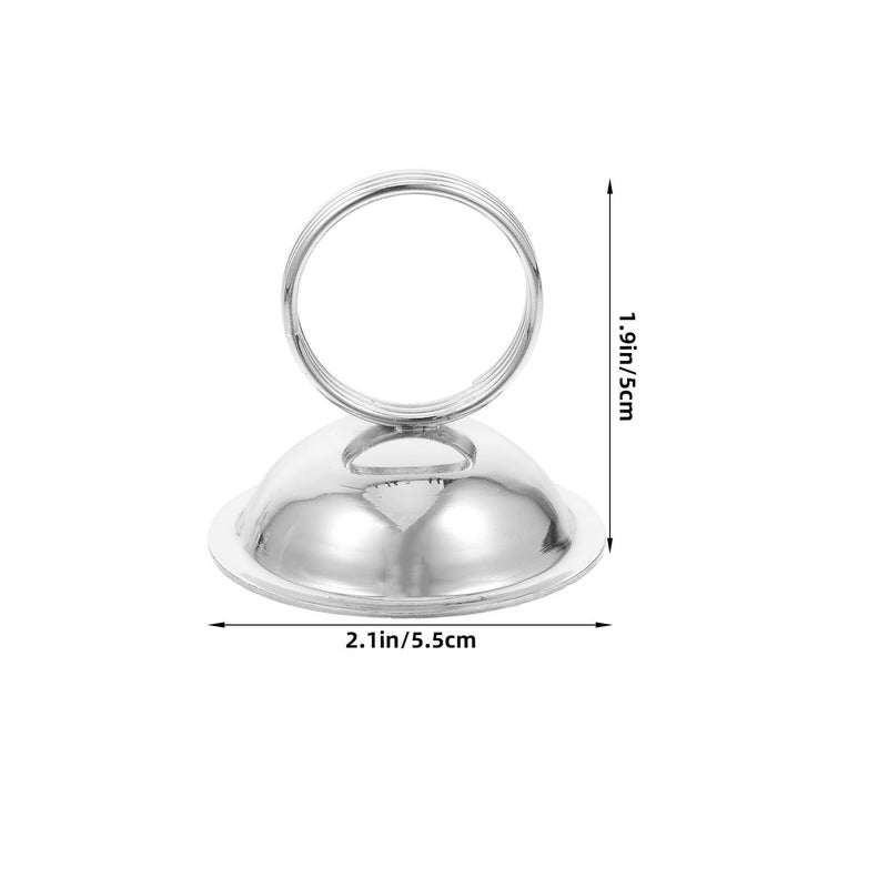 6pcs Stainless Steel Table Number Holders with Semi Circle Base for Wedding Restaurant Display - Image 3