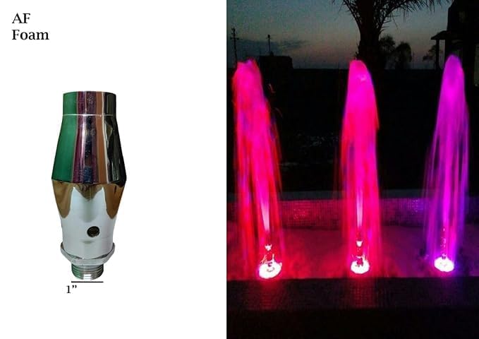 Foam Jet Fountain Nozzle Brass Water Spray for Garden Pond, Amusement Park, Museum, Library Pack of 1