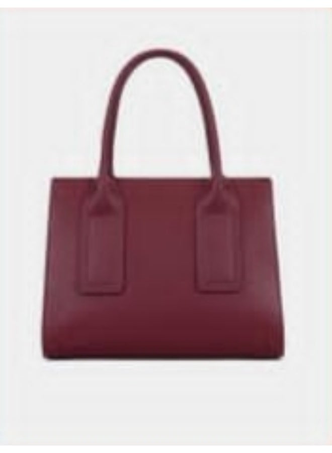 BAGCO Women’s Leather Tote Bag Set with Wallet – Textured Handbag with Tassel Charm & Top Handle - Image 2