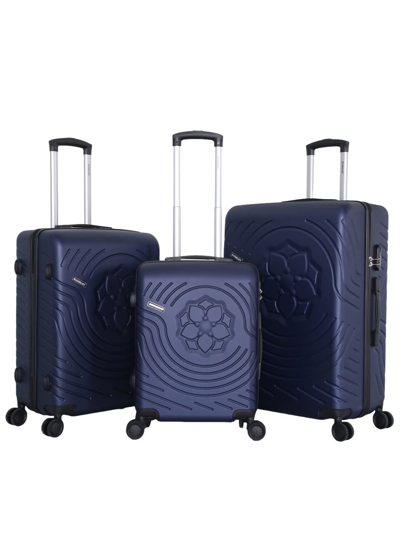 STARLIFE 3 Piece ABS Hard side Trolley Luggage Set Spinner Wheels with Number Lock  - Image 1