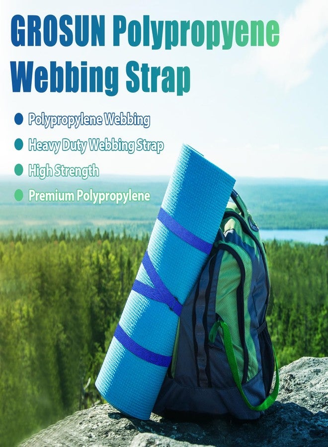 Grosun Polypropylene Webbing 1 Inch 1.5 inch 2 inch Nylon Webbing Straps, 5 10 25 50 100 Yards Webbing Strapping (Black, 1 Inch x 5 Yards) - Image 4