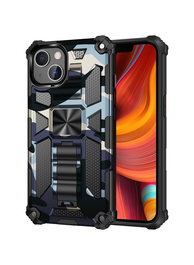 زبون جراب لهاتف iPhone 13 Camouflage Armor Kickstand TPU + PC جراب هاتف مغناطيسي - Image 1