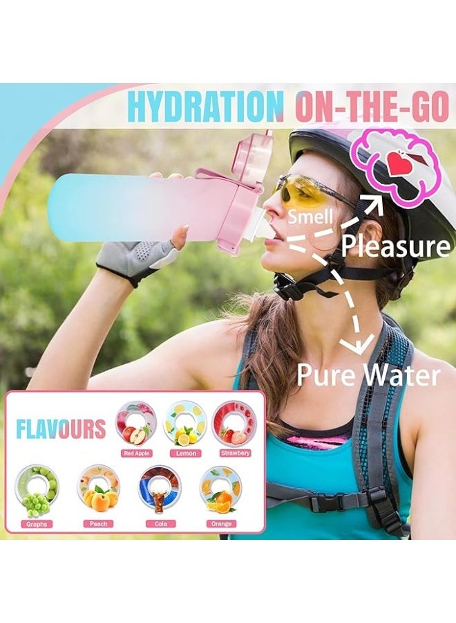 ArcShine Air Up Water Bottle – Air Up Bottle with 7 Flavored Pods Multi Colors, Fruit Scented Flavored Water Bottle for Kids, Sports and Travel 650 ml, Leak Proof - Image 5