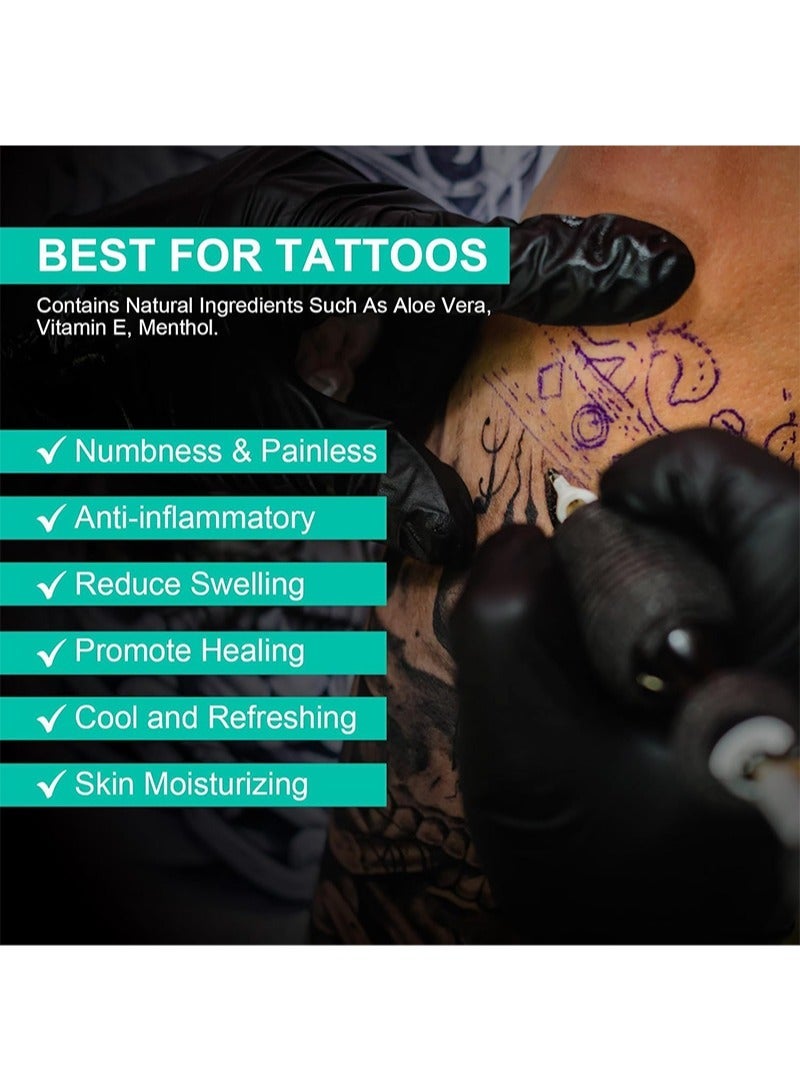 Elaimei Tattoo Numbing Cream Before Tattoo, 6-8 Hours Maximum Strength Painless Tattoo Numbing Cream for Tattoos with Aloe Vera, Vitamin E, Lecithin（50ml） - Image 4