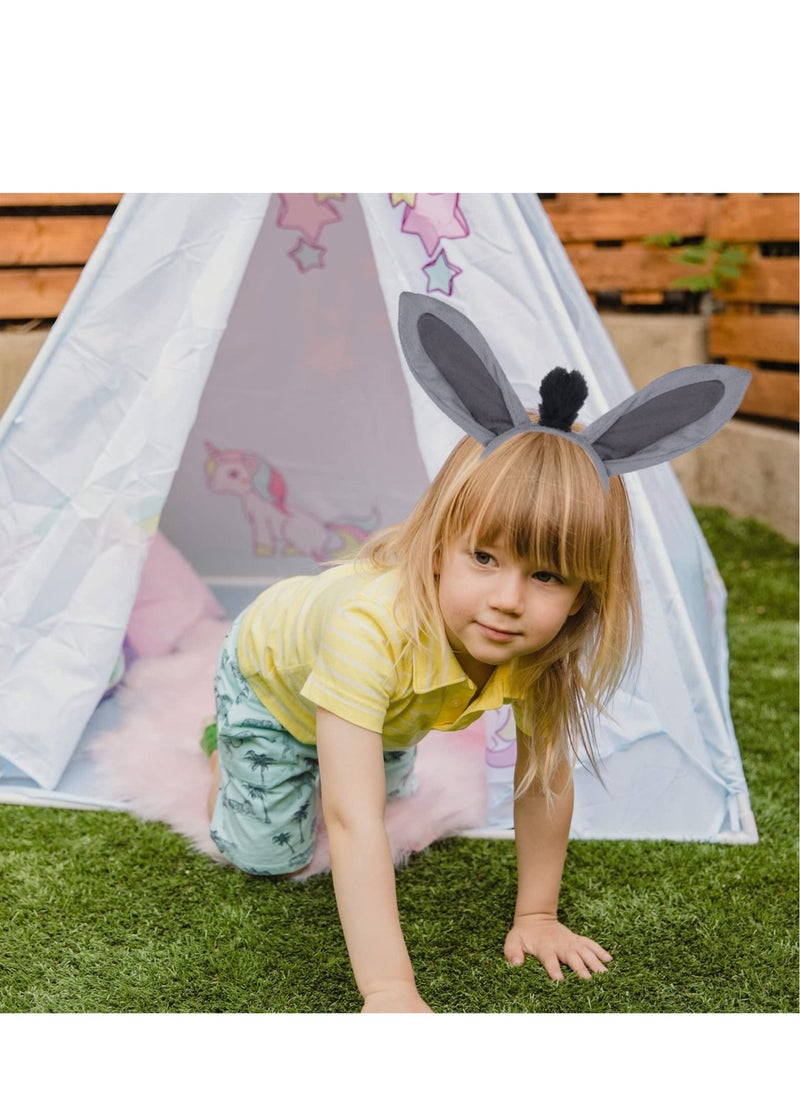 Excefore 5 Pack Kids Animal Costume Kit, Bow Tie Tail Tutu with Headband Tail Ears, Suitable for Girls Kids Dress Up Carnival Animals Cosplay Party  - Image 5