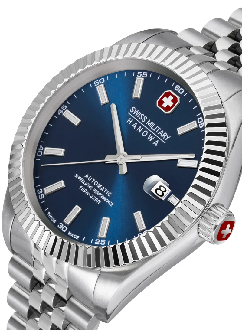 سويس ميليتري هانوا Men's Swiss Military Hanowa Diligenter Watch for Men with Silver Stainless Steel Bracelet 10 Atm - SMWGL0002102