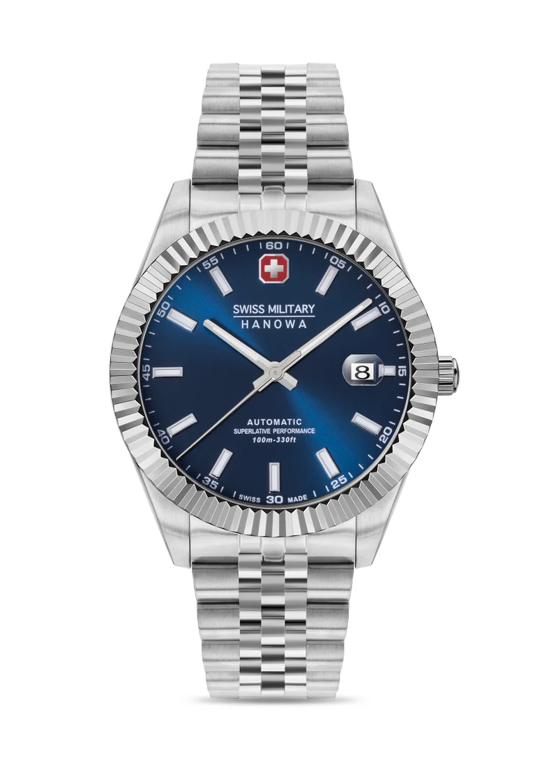 سويس ميليتري هانوا Men's Swiss Military Hanowa Diligenter Watch for Men with Silver Stainless Steel Bracelet 10 Atm - SMWGL0002102
