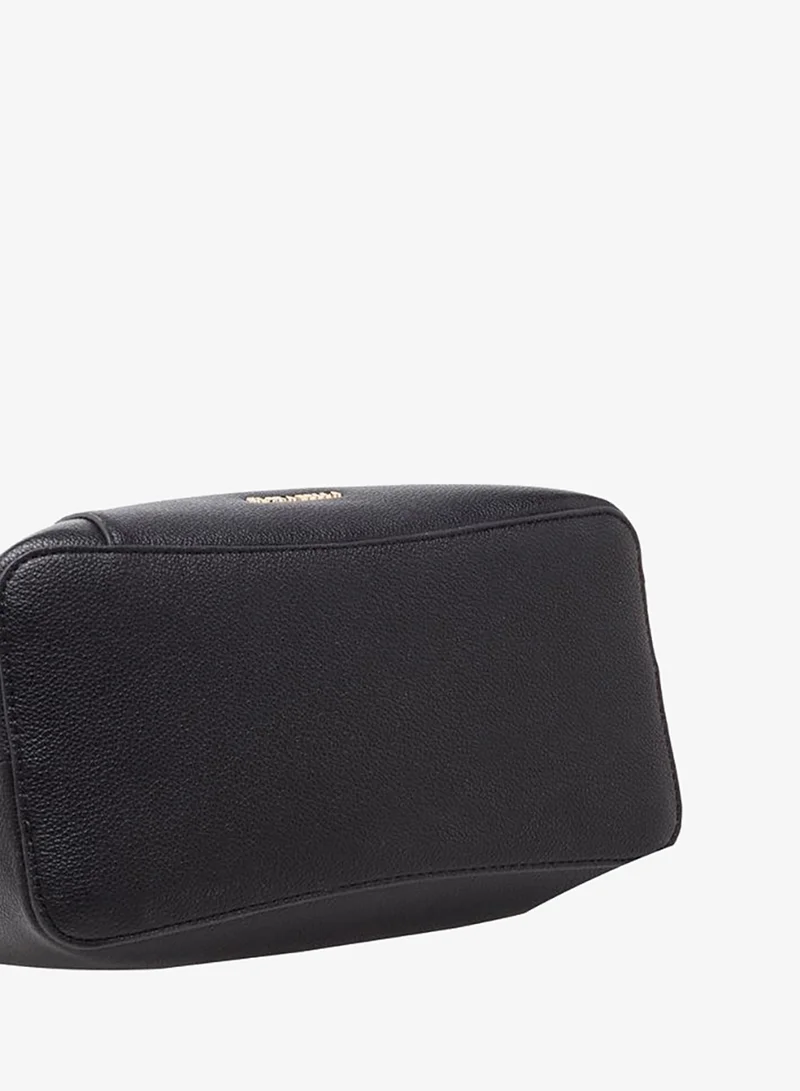 Flora Bella By Shoexpress BLACK Textured Tote Bag With Detachable Strap for Women | Best Price UAE