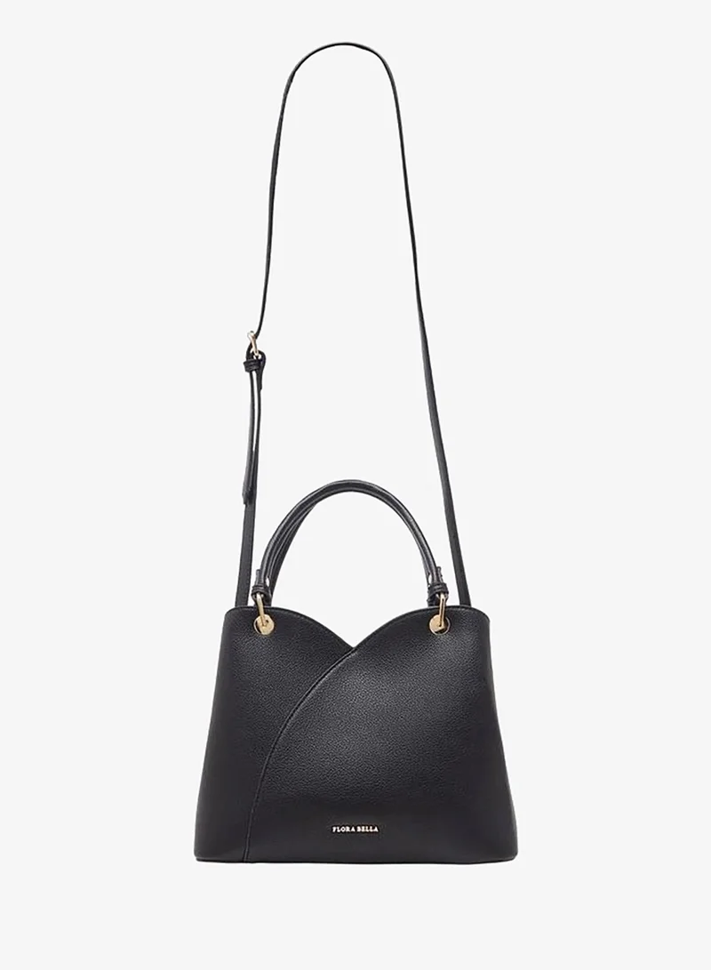Flora Bella By Shoexpress BLACK Textured Tote Bag With Detachable Strap for Women | Best Price UAE