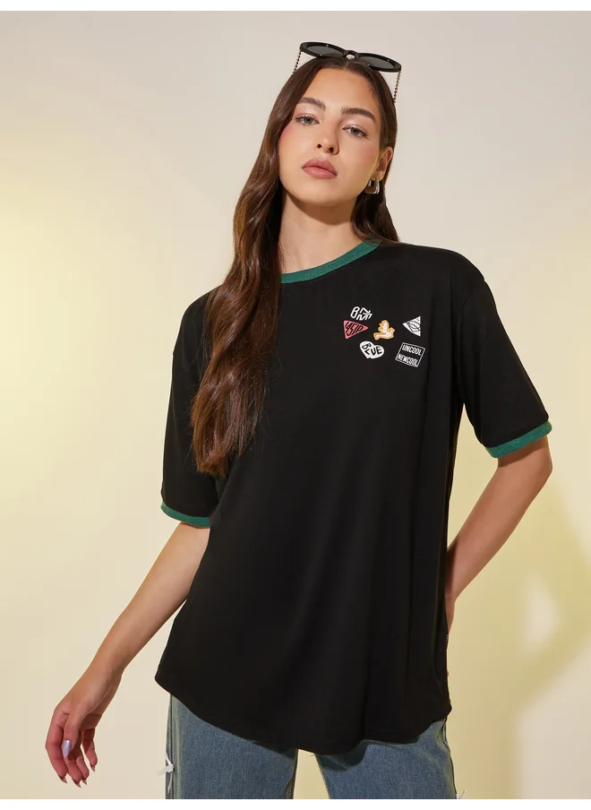 Take Two Take Two Graphic Printed Round Neck T-Shirt