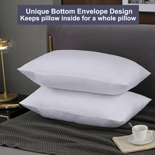 LEISUREWEEK Premium Queen Pillowcases 4 Pack - White Standard - Ultra Soft 1800 Thread Count Microfiber- Double Brushed - Allergies Free - Wrinkle Resistant Pillowcase - Image 3