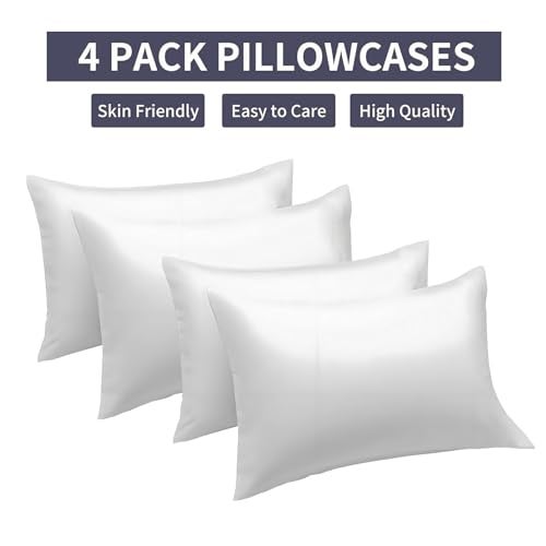 LEISUREWEEK Premium Queen Pillowcases 4 Pack - White Standard - Ultra Soft 1800 Thread Count Microfiber- Double Brushed - Allergies Free - Wrinkle Resistant Pillowcase - Image 5