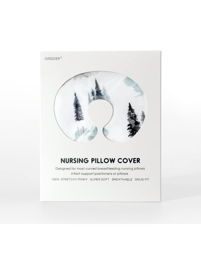 GRSSDER غطاء وسادة الرضاعة GRSSDER قابل للتمدد من مينيكي قابل للإزالة لوسائد الرضاعة، غطاء فائق النعومة ومريح للأولاد، نمط الغابة البرية - Image 4