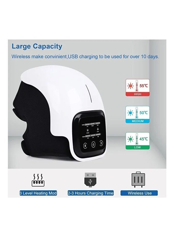 MOSH Portable Knee Massager with Heat and Vibration Smart Hot Compress Knee Relaxing Massager for Pain Relief Cold Legs Blood Circulation Gifts for Men/Women - Image 3