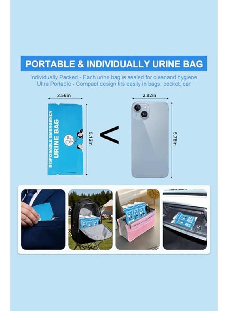 Auger Disposable Urine Bags for Travel, 900ML Pee Bags for Women Men - Emergency Urinal Bag with Leakproof & Odor-Resistant Seal, Travel Urinal for Camping, Traffic Jam, Road Trip, Kids-12PCS - Image 5
