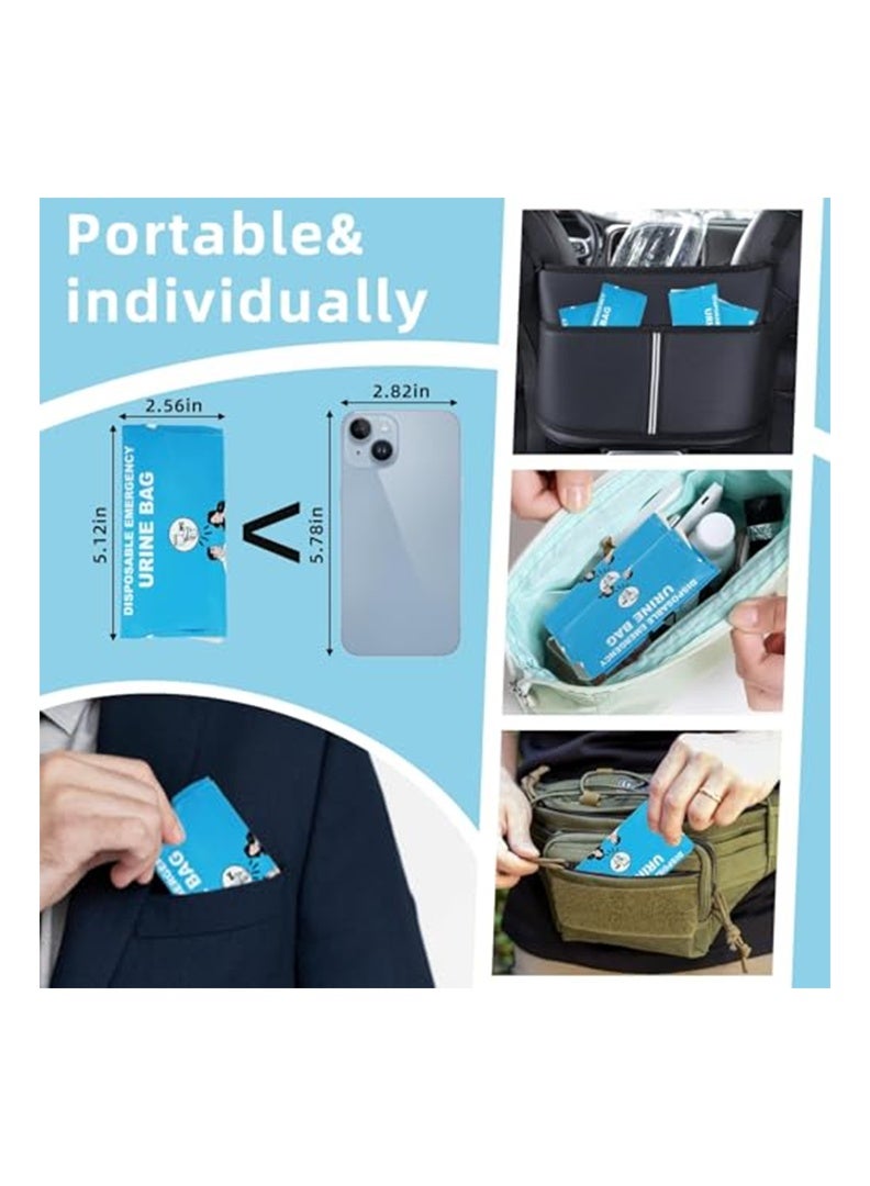 Auger Disposable Urine Bags for Travel, 900ML Pee Bags for Women Men - Emergency Urinal Bag with Leakproof & Odor-Resistant Seal, Travel Urinal for Camping, Traffic Jam, Road Trip, Kids-12PCS - Image 3