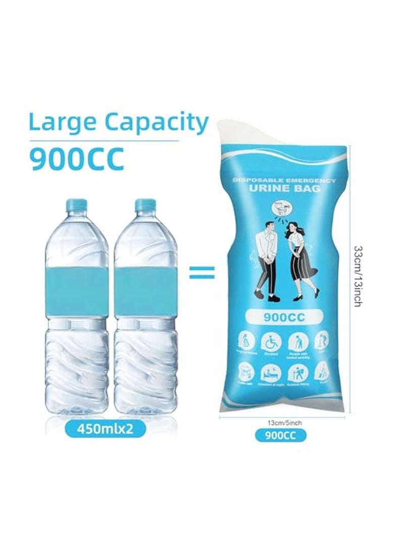 Auger Disposable Urine Bags for Travel, 900ML Pee Bags for Women Men - Emergency Urinal Bag with Leakproof & Odor-Resistant Seal, Travel Urinal for Camping, Traffic Jam, Road Trip, Kids-12PCS - Image 2