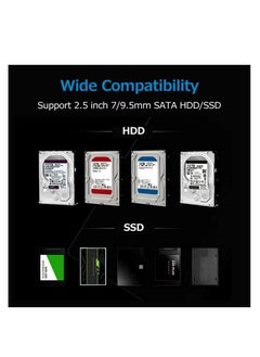 Generic 2.5inch USB3.0 SATA3.0 High Speed 5Gbps Mobile Hard Disk Enclosure Supports 5TB UASP Acceleration (transparent)  - Image 2