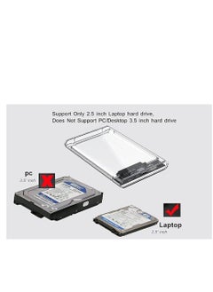 Generic 2.5inch USB3.0 SATA3.0 High Speed 5Gbps Mobile Hard Disk Enclosure Supports 5TB UASP Acceleration (transparent)  - Image 5